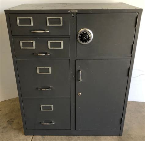 cole steel cabinet with safe|vintage cole metal storage cabinet.